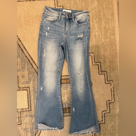 Flying Monkey Light Blue Cropped Jeans - Picture 1 of 3